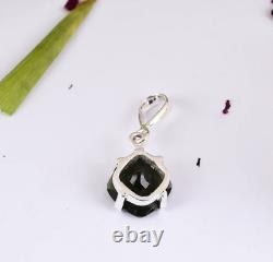 Natural Moldavite Gemstone 925 Sterling Silver Jewelry Gift For Girls