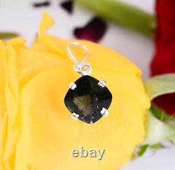 Natural Moldavite Gemstone 925 Sterling Silver Jewelry Gift For Girls