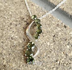 Natural Moldavite Gemstone 925 Sterling Silver Jewelry Gift For Special Party