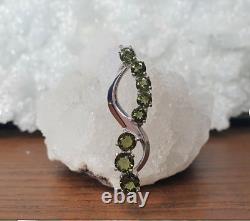 Natural Moldavite Gemstone 925 Sterling Silver Jewelry Gift For Special Party