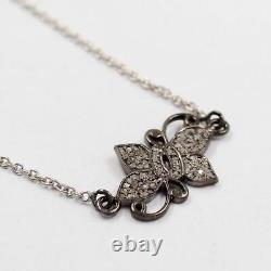 Natural Pave Diamond 925 Sterling Silver Necklace Pendent Fine Jewelry Gift