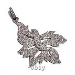 Natural Pave Diamond Designer Pendant 925 Sterling Silver Fine Jewelry Gift