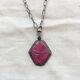 Natural Pave Diamond & Ruby Gemstone Necklace 925 Sterling Silver Jewelry Gift