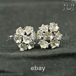 Natural Polki Diamond Stud Earrings 925 Sterling Silver CHRISTMAS GIFT Jewelry