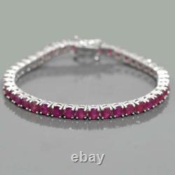 Natural Ruby Bracelet, 925 Sterling Silver, Tennis Bracelet, Ruby Jewelry, Gift