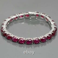 Natural Ruby Bracelet, 925 Sterling Silver, Tennis Bracelet, Ruby Jewelry, Gift