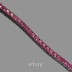 Natural Ruby Bracelet, 925 Sterling Silver, Tennis Bracelet, Ruby Jewelry, Gift