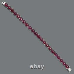 Natural Ruby Bracelet, 925 Sterling Silver, Tennis Bracelet, Ruby Jewelry, Gift