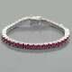 Natural Ruby Bracelet Gemstone Jewelry Gift Her Solid 925 Sterling Silver Gift
