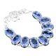 Natural Tanzanite Quartz 925 Sterling Silver Wedding Gift Chain Necklace Jewelry