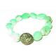 Natural Tsavorite Gemstone Beads 925 Silver Stretchable Bracelet Jewelry Gift