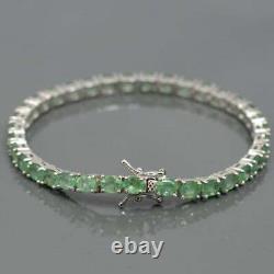 Natural Zambian Emerald Bracelet, 925Sterling Silver, Emerald Jewelry, Gift For Her