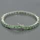 Natural Zambian Emerald Bracelet, 925Sterling Silver, Emerald Jewelry, Gift For Her