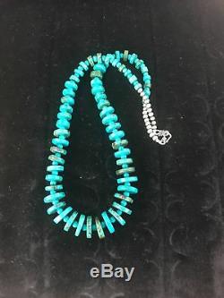 Navajo Pearls St Silver Spider Web Turquoise Mens Necklace Pendant Gift A398