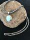 Navajo Pearls Sterling Silver DRY CREEK Turquoise Necklace PENDANT Gift 1251