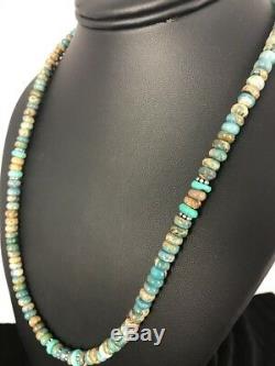 Navajo Sterling Silver Turquoise Agate Picture Jasper Men's Necklace Gift