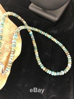 Navajo Sterling Silver Turquoise Agate Picture Jasper Men's Necklace Gift
