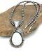 Navajo Sterling Silver White Buffalo Turquoise Necklace Pendant Set 1042 Gift