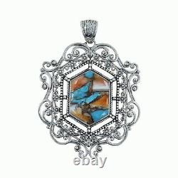 Navajo Style! 925 Sterling Silver Spiny Oyster Pendant Jewelry Gift