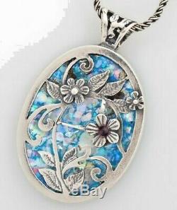 Necklace 925 Sterling Silver Ancient Roman Glass Original Gift