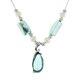 Necklace 925 Sterling Silver Ancient Roman glass with pearls Original Gift