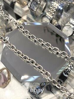 Necklace Sterling Silver Chain Link Simple Curb Ovals Design Jewelry Gift