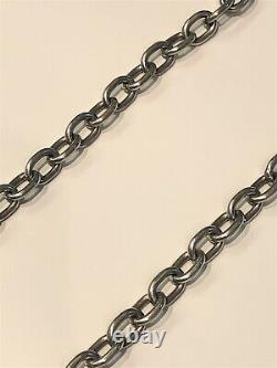 Necklace Sterling Silver Chain Link Simple Curb Ovals Design Jewelry Gift