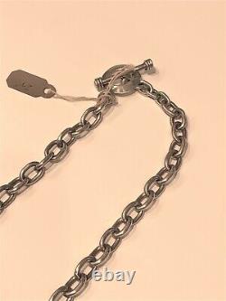 Necklace Sterling Silver Chain Link Simple Curb Ovals Design Jewelry Gift