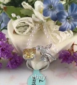 New Cz Hummingbird Ring Size 7 Womens Sterling Silver Rings Fashion Jewelry Gift