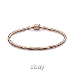 New Pandora Moments Barrel Clasp Snake Chain Bracelet 588781C00