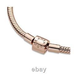 New Pandora Moments Barrel Clasp Snake Chain Bracelet 588781C00