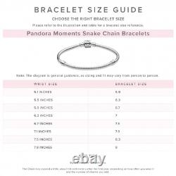 New Pandora Moments Barrel Clasp Snake Chain Bracelet 588781C00