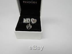 New withHinged Box Pandora Gift Set of 3 Gold & Silver Loving Family Charms Mother