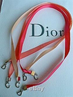 ONE DIOR Beauty Satin Ribbon Bracelet Silver CD Charms Lace Up Gift Bag Strap