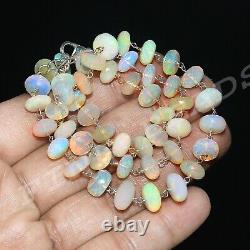 Opal Beads Natural Fire Opal Beads Real Gemstone Necklace Jewelry Gift Np-4326