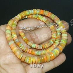 Opal beads Real Fire opal Gemstone Beaded Necklace Jewelry Gift For Her Np-3816