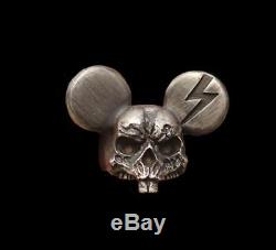 Original Punk Mouse Skull Ring Tusk Retro 925 Silver ArtHandmade Men's Gift
