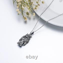 Owl Necklace 925 Sterling Silver Owls Pendant Necklaces Animal Jewelry Gifts for