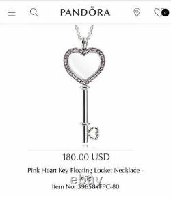 PANDORA Large Floating Locket Heart Key #396584FPC-80 with Love Feeling Charms Set