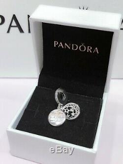PANDORA Love You to the Moon & Back Pendant + Necklace charm Bracelet 791993CZ