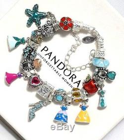 Pandora Bracelet Disney 925 Silver Princess Dress Crown European Charms New Gift