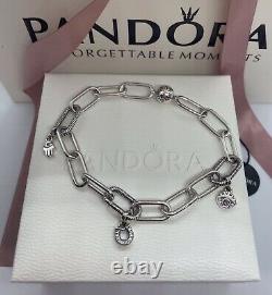 Pandora Me Link Bracelet 7.9 & 3 Charms FREE GIFT BOX