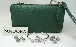 Pandora Open Bangle Gift Set w Charm & All Changeable Ends Gift Box $575 Ret