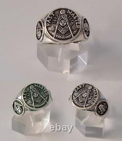Past Master Ring Masonic Signet Silver 925 Freemason jewelry Mason Masonry gift