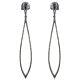 Pave Diamond Dangle Drop Earring Solid 925 Sterling Silver Jewelry Gift Her