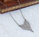 Pave Diamond Heart Shaped Pendant 925 Silver Fashion Necklace Jewelry Gift Charm