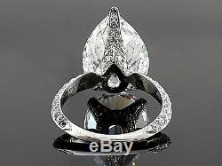 Pear Solitaire Women Engagement Ring Cz Highend Jewelry Gift 925 Sterling Silver