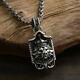 Pendant Exaggerated Lion head 100% Real 925 sterling silver gift necklace Sword