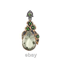 Pendant Silver 925 Green Amethyst Sterling Natural Gemstone Jewelry Gift