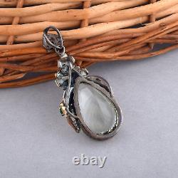 Pendant Silver 925 Green Amethyst Sterling Natural Gemstone Jewelry Gift